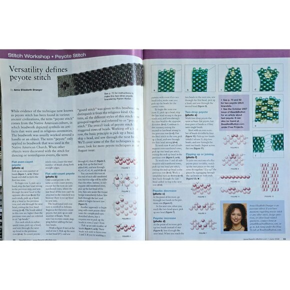 Bead and Button Magazine June 2008 Japanese Loomwork Patterns Inside - Picture 7 of 16